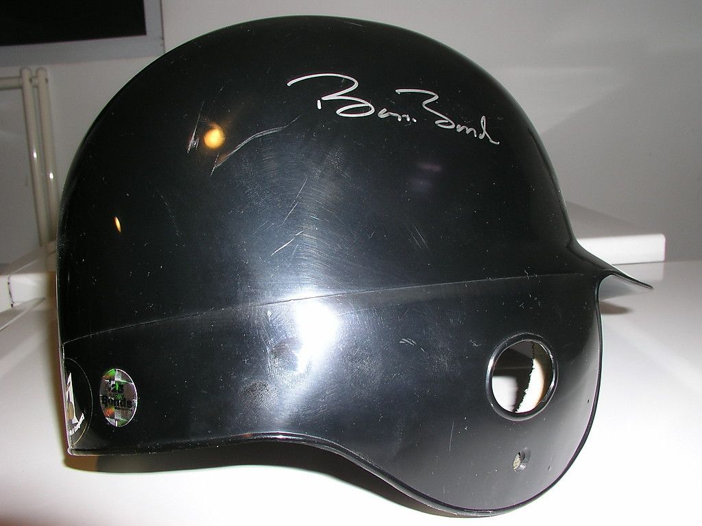 BARRY BONDS SIGNED FULL SIZE SF GIANTS ABC BATTING HELMET BARRY BONDS