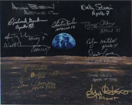  Astronauts Buzz Aldrin Alan Bean Wally Schirra Ed Mitchell Gene Cernan