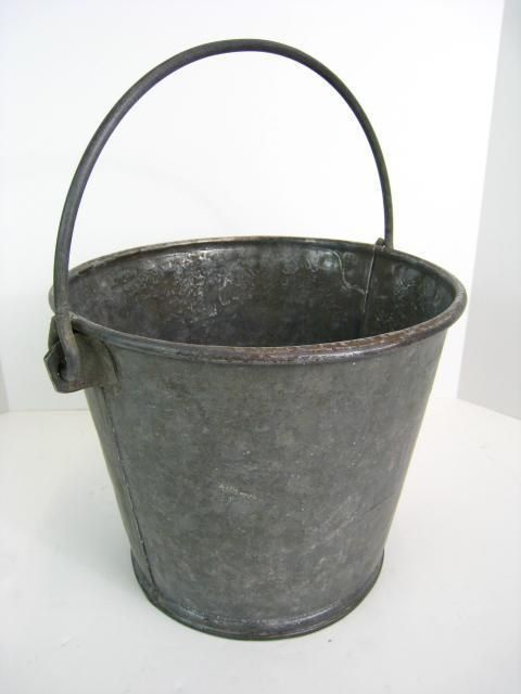   Steel Dairy Pail Ice Bucket Galvanized Tub Farm Home Garden Decor