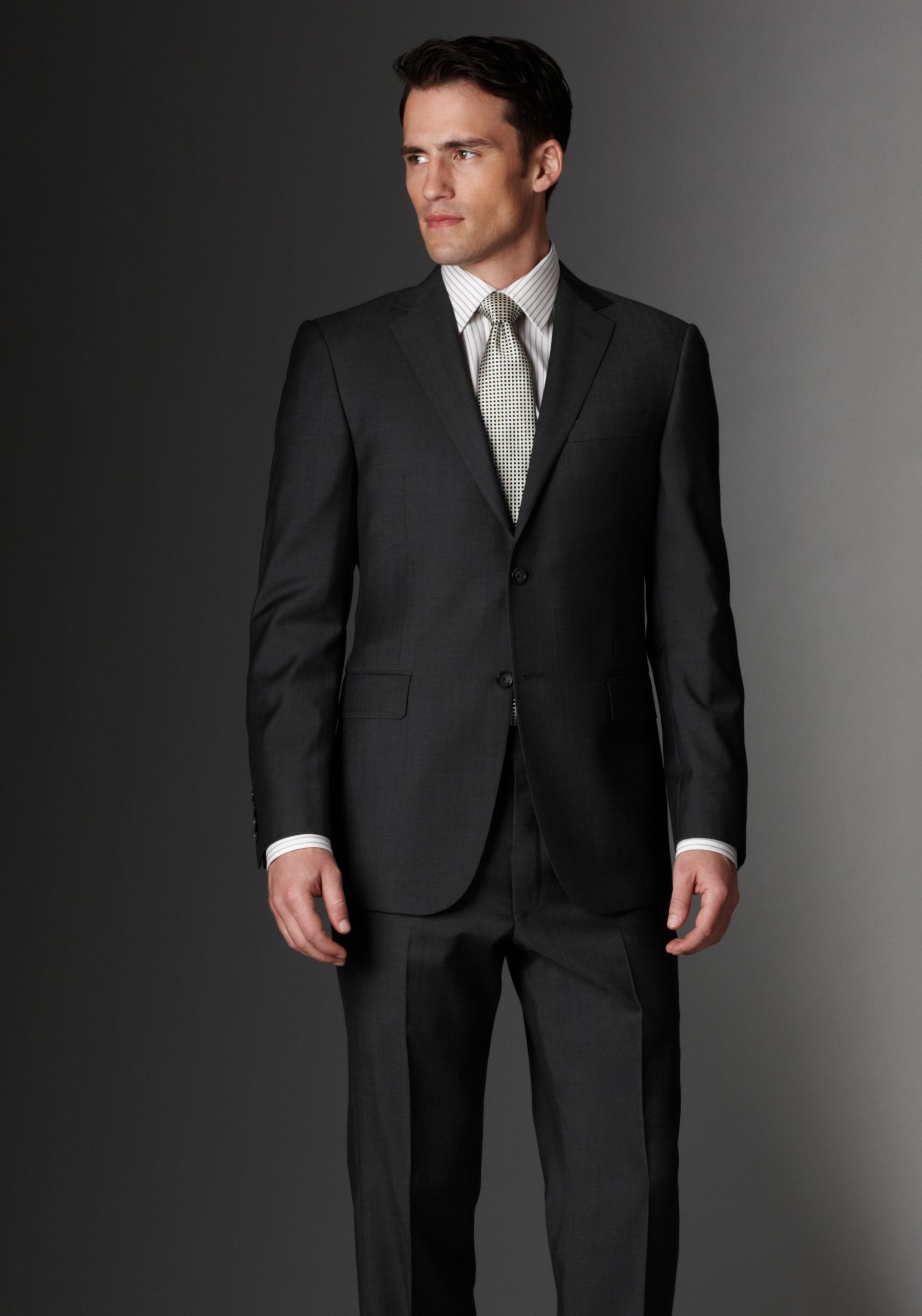 Hickey Freeman Sterling Collection Grey Solid Suit