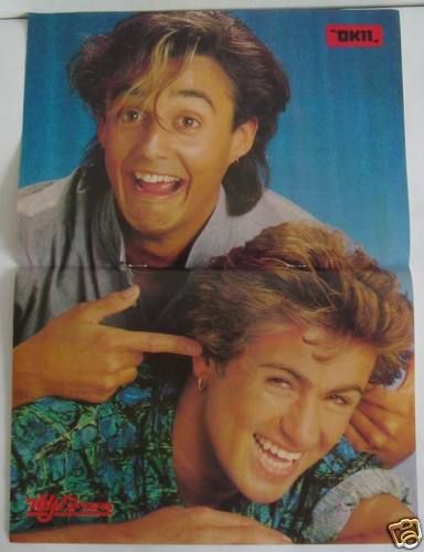 Wham George Michael RARE Israel Hebrew Pinup Poster