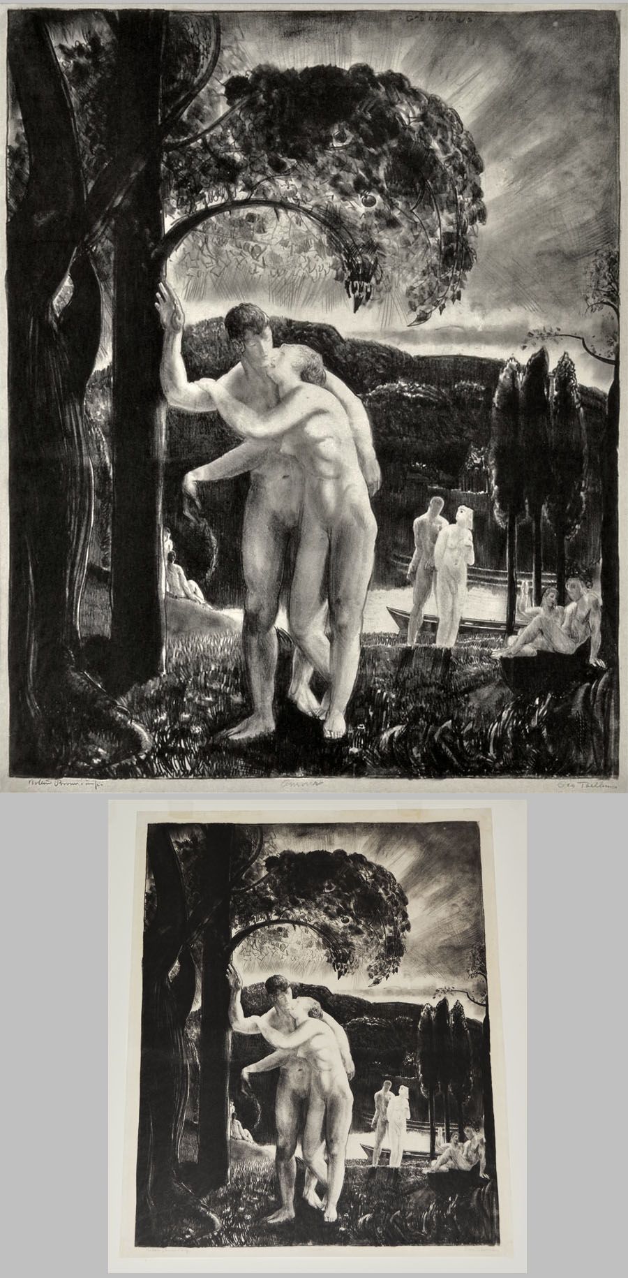 Remarkable George Bellows Original Litho Amour  1923 Pencil Signed
