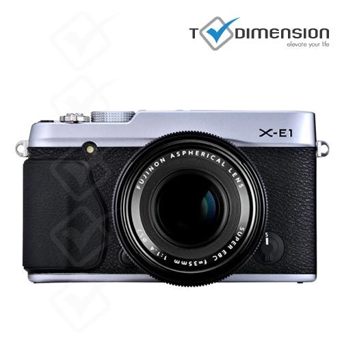 S3427 Fujifilm x E1 Silver with XF 35mm F1 4 R Lens Kite 16MP XE 1