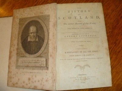  History of Scotland, from the Latin of George Buchanan, Aberdeen 1799