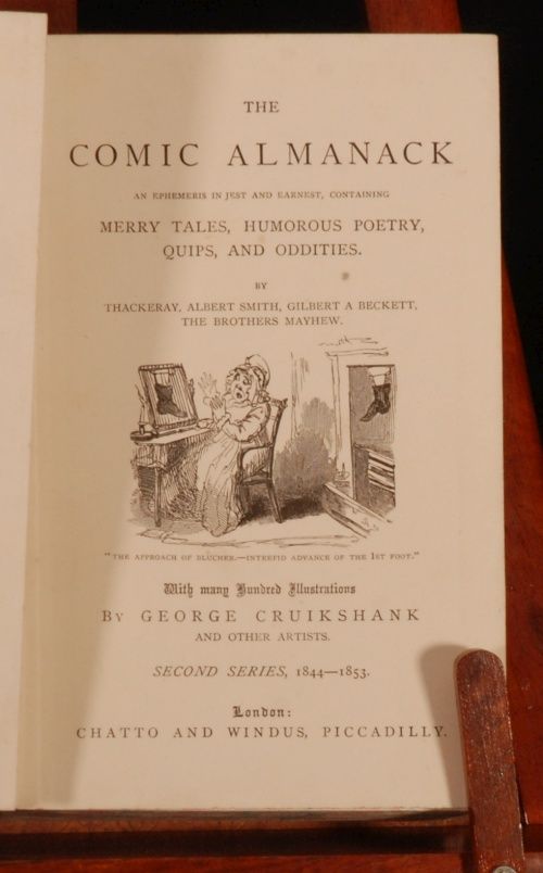 C1880 2 Vol Comic Almanack George Cruikshank Illus