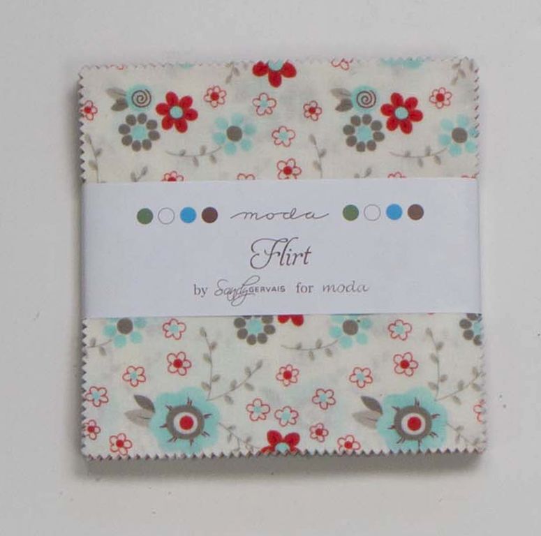 Moda Flirt Charm Pack Charm Square 5 Sandy Gervais Floral