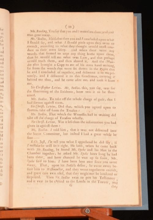 1679 The Tryal of Nathaniel Reading and Tryals of Wakeman Mashall