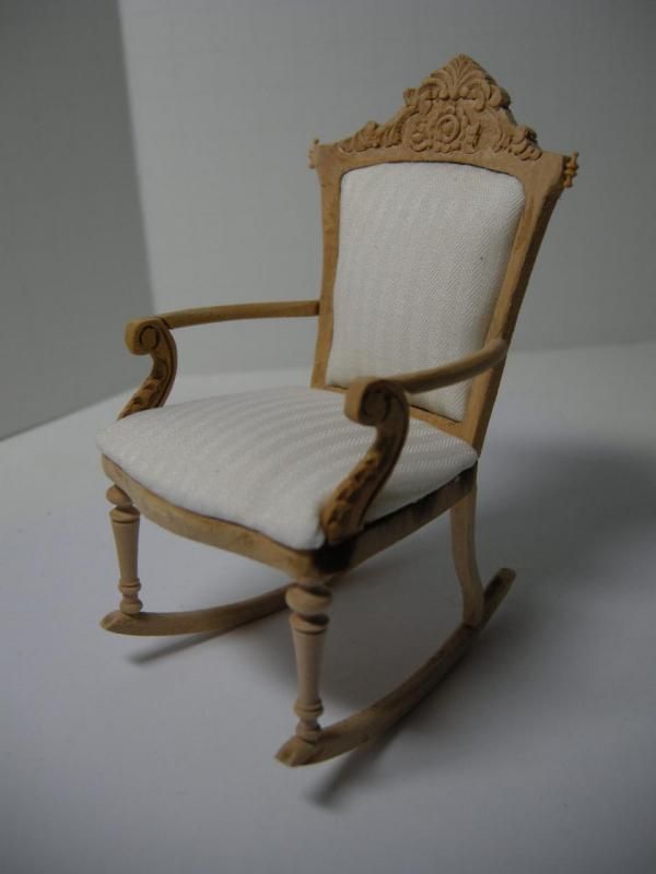 Dollhouse Famous Maker Furniture UNFINISHED Furniture 2941 Rocker