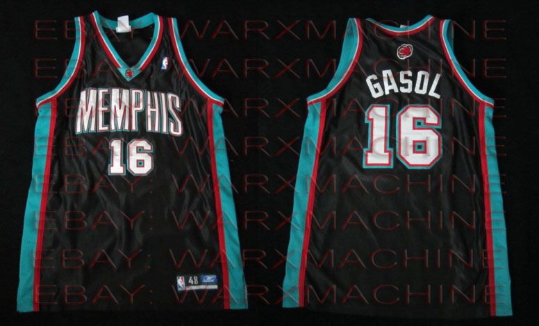 PAU GASOL MEMPHIS VANCOUVER GRIZZLIES 48 XL AUTHENTIC JERSEY rare