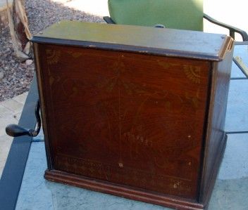 Early Antique GATELY&CO Organette Roller Organ Music Box Player & Tune