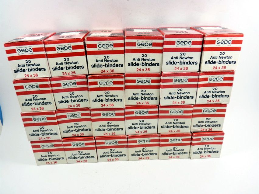 480 Gepe Slide Mounts for 24x36 35mm w Anti Newton Glass 2mm 24 Boxes