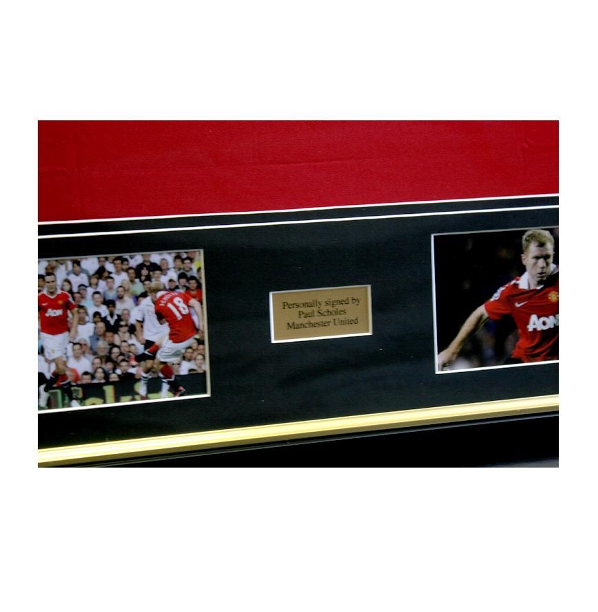 Framed Ryan Giggs Paul Scholes Signed Manchester United Shirts