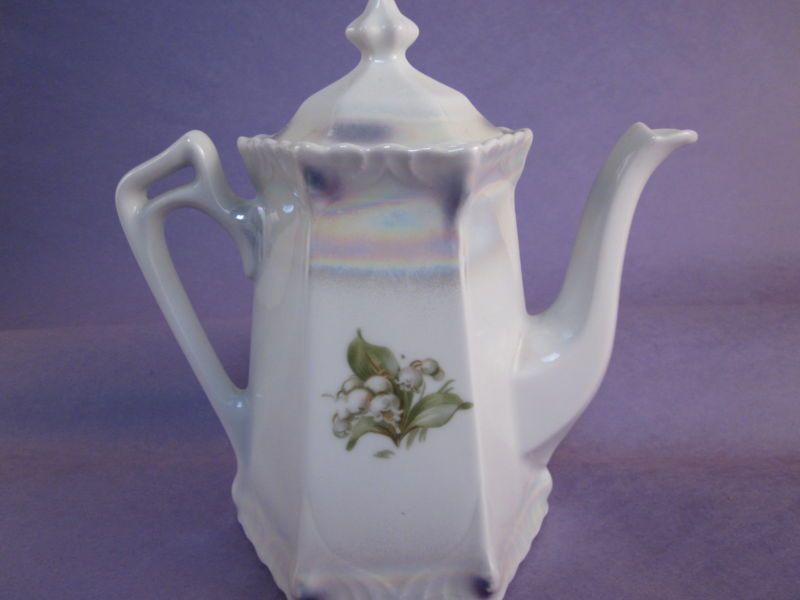 Lily of The Valley German Coffee Pot D Aubriand Floral