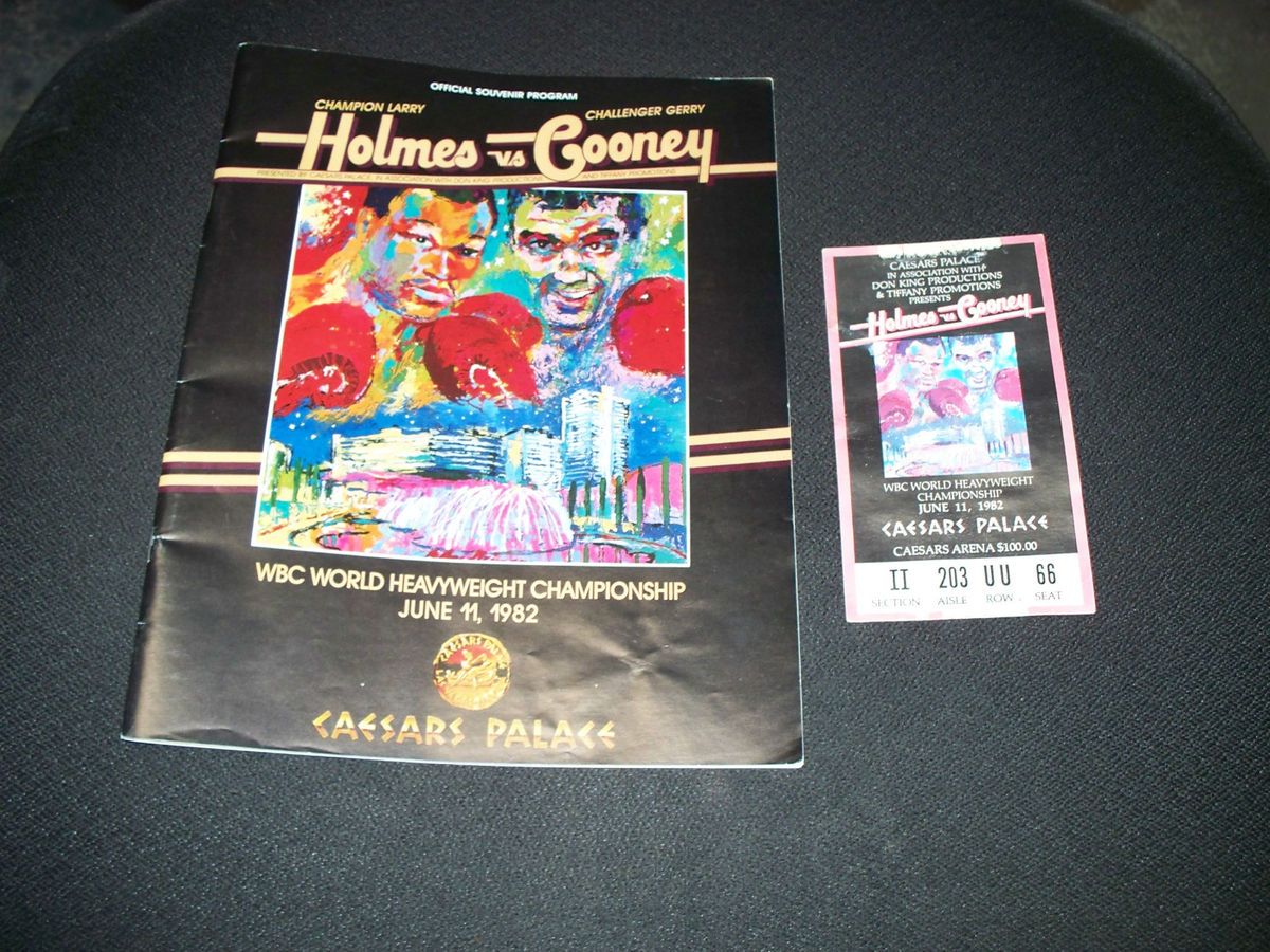 Larry Holmes vs Gerry Cooney 1982 Official Souvenir Boxing Program