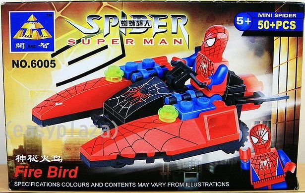 Spiderman 6005 6006 2 x Sets Building Blocks Bricks Set Spider Man Toy
