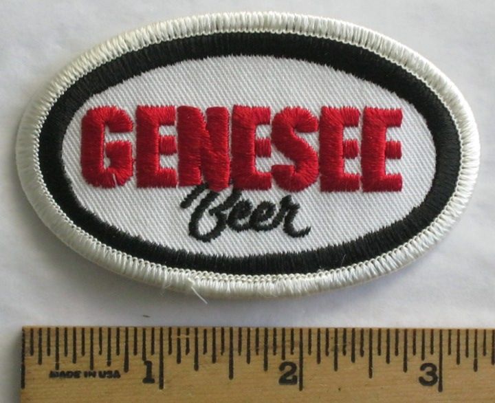 Genesee Beer Patch vintage 3 3/8 Oval Breweriana Advertising NOS