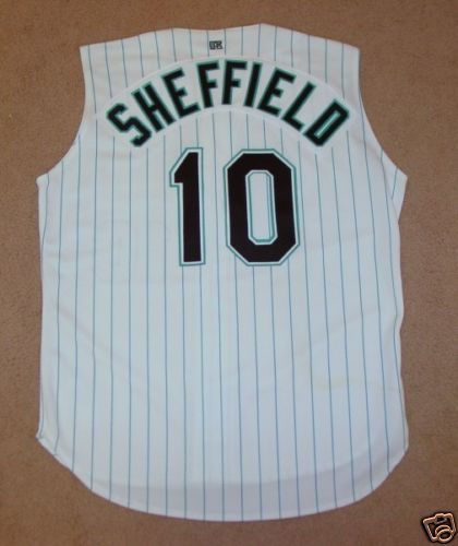 Gary Sheffield Game Used Worn Jersey Florida Marlins