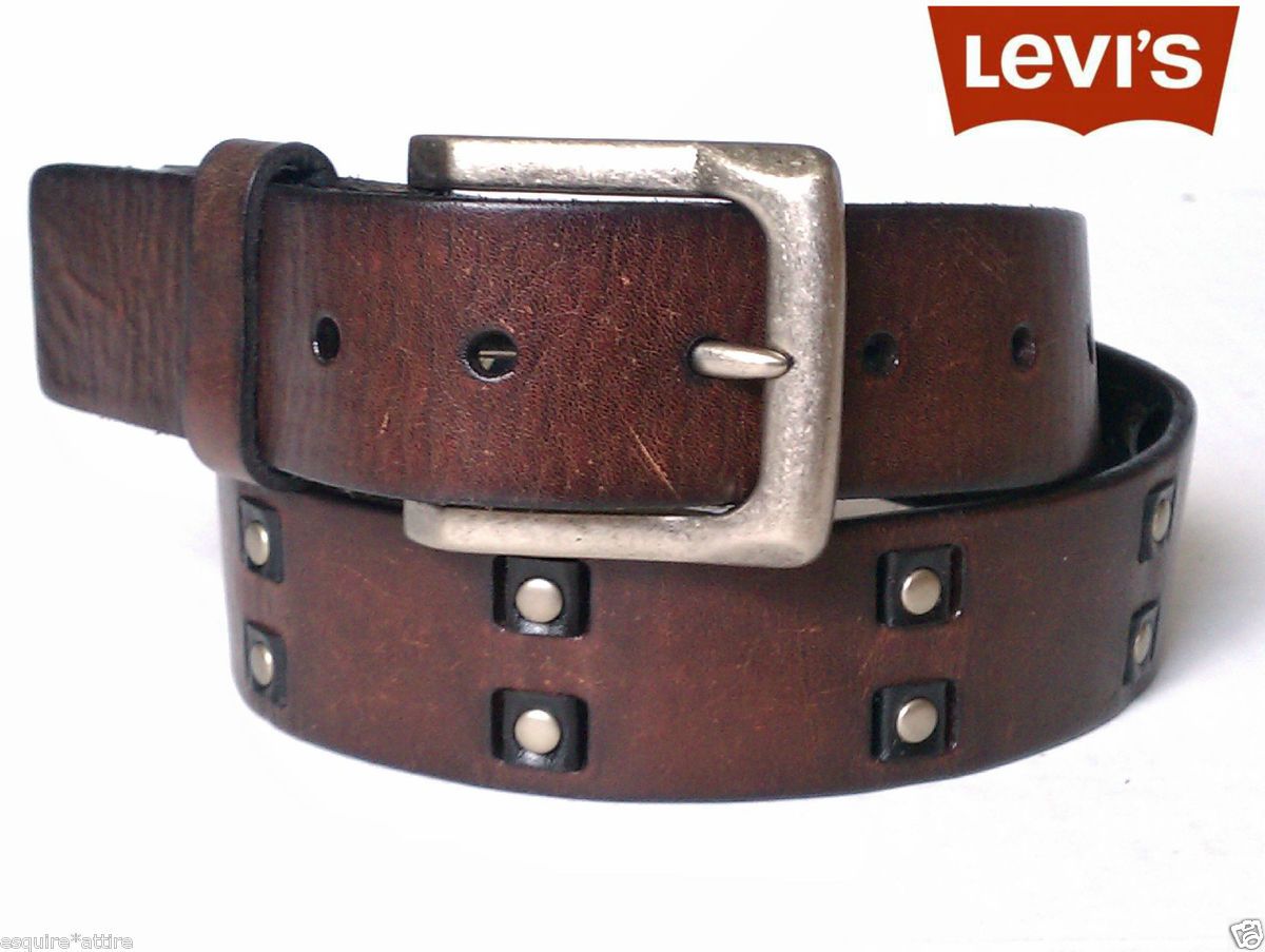 Levis Mens Leather Belt Brown Width 1 5 40 mm Sizes 30 34 42
