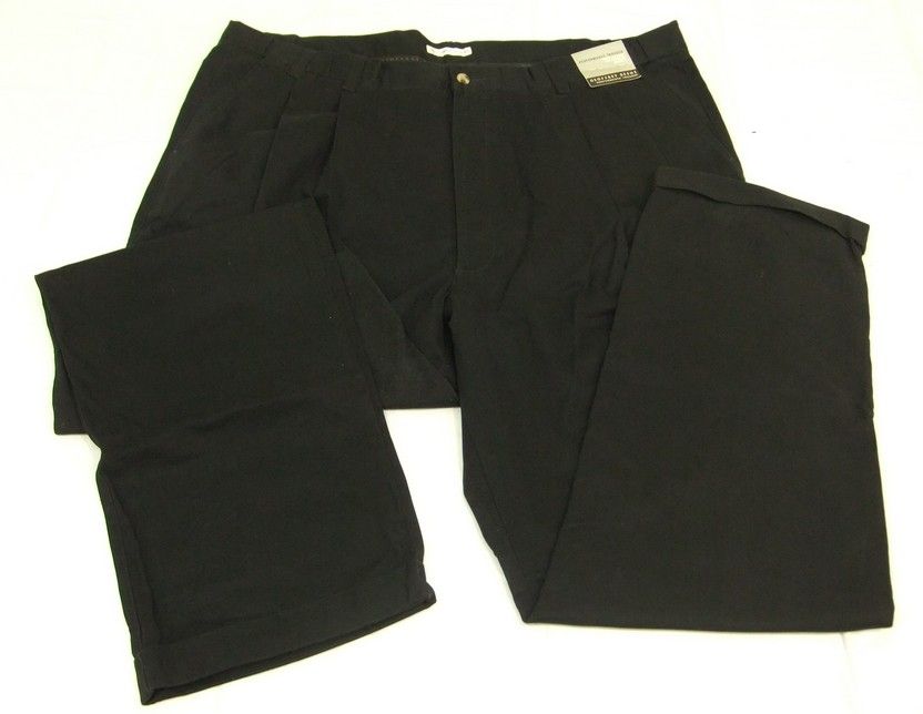 Mens Geoffrey Beene Blk Performance Trousers 46x34