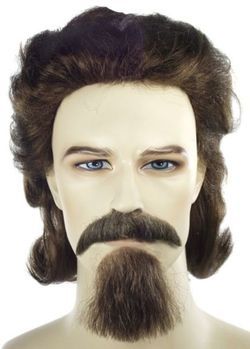 General George Custer Wig Mustache Goatee Lil Bighorn