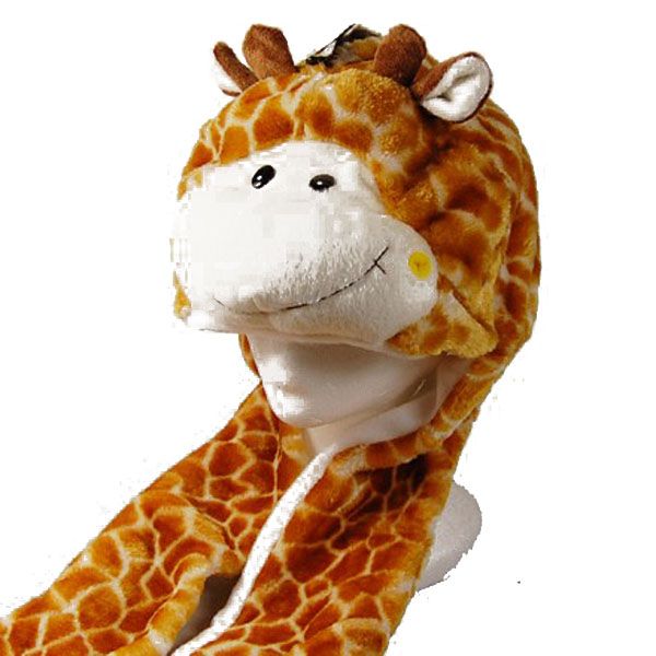  Multifunctional Animal Hat Earmuff Scarf Gloves Mitten Giraffe