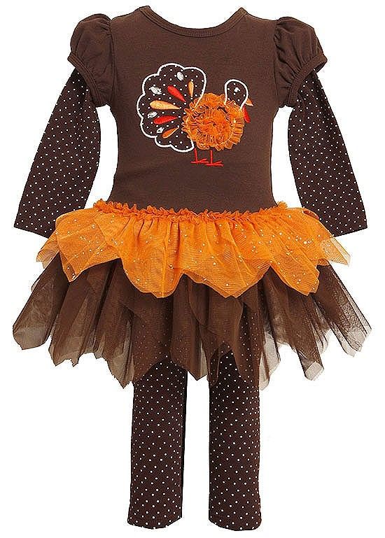 New Girls Bonnie Jean 2T Gem Turkey Tutu Thanksgiving Outfit Dress