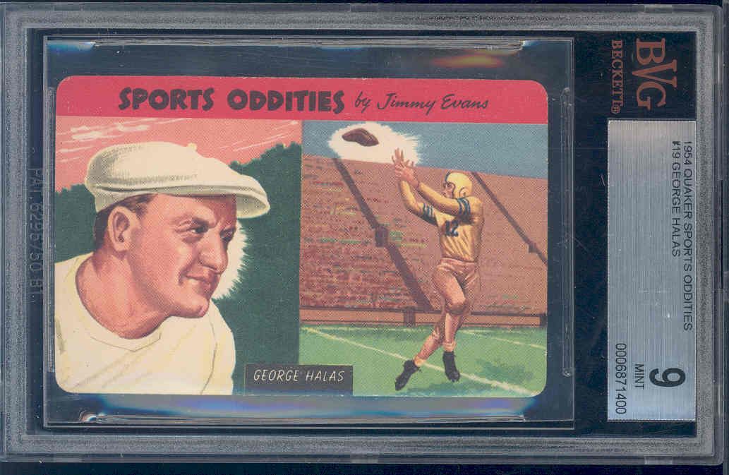 1954 Quaker Sports Oddities 19 George Halas BGS BVG 9