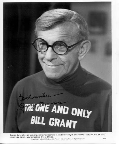 George Burns Just You and Me Kid Autographed