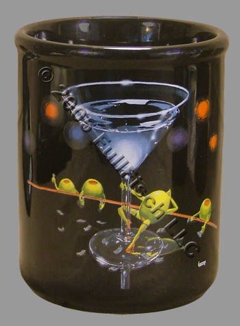 Michael Godard Dirty Martini Utensil Chilling Crock New