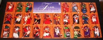 Super RARE 1995 Fleer Flair Hardwood Leader Commemorative Sheet Full