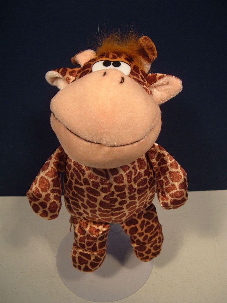 Baby Giraffe Stuffed Animal Plush Brown Tan 6 Six Flags Large Mouth