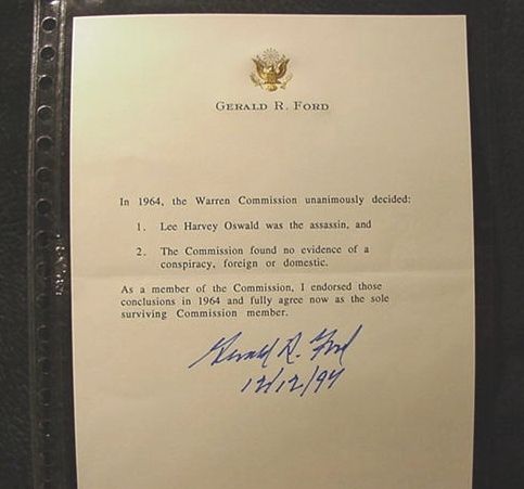 Gerald Ford Signed Warren Report w Inau cvr Signed Vintage Both Items