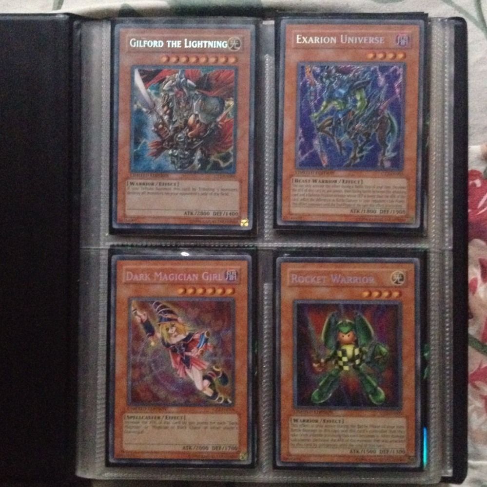 Dark Magician Girl, Rocket Warrior, Gilford The Lightning, And Exarion