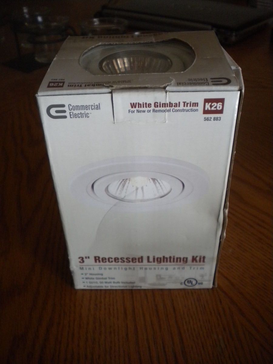  Electric 3 Recessed Lighting Kit White Gimbal Trim Model K26