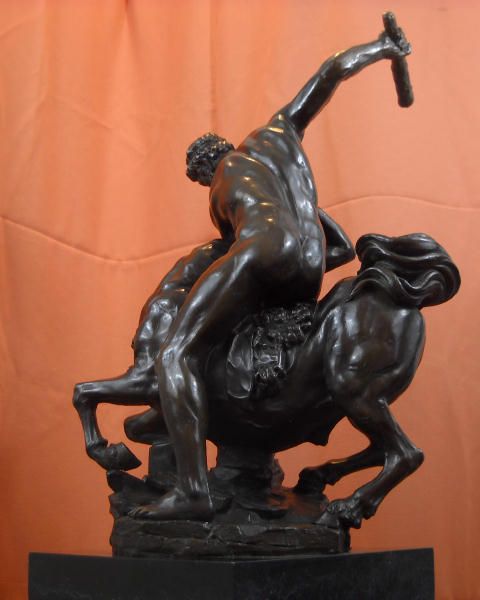  Wrestler Centaur Bronze Statue Giambologna Loggia Lanzi Italy