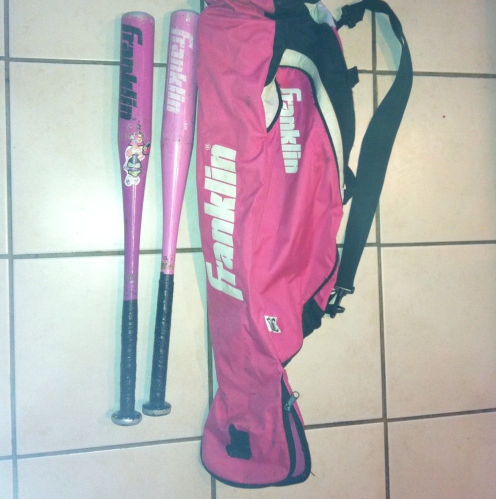 Franklin Girls Tball Softball Baseball Pink Bag Bats