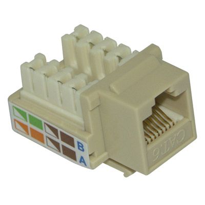 GoldX Cat 6 RJ45 Keystone Female Punch Down Jack Ivory