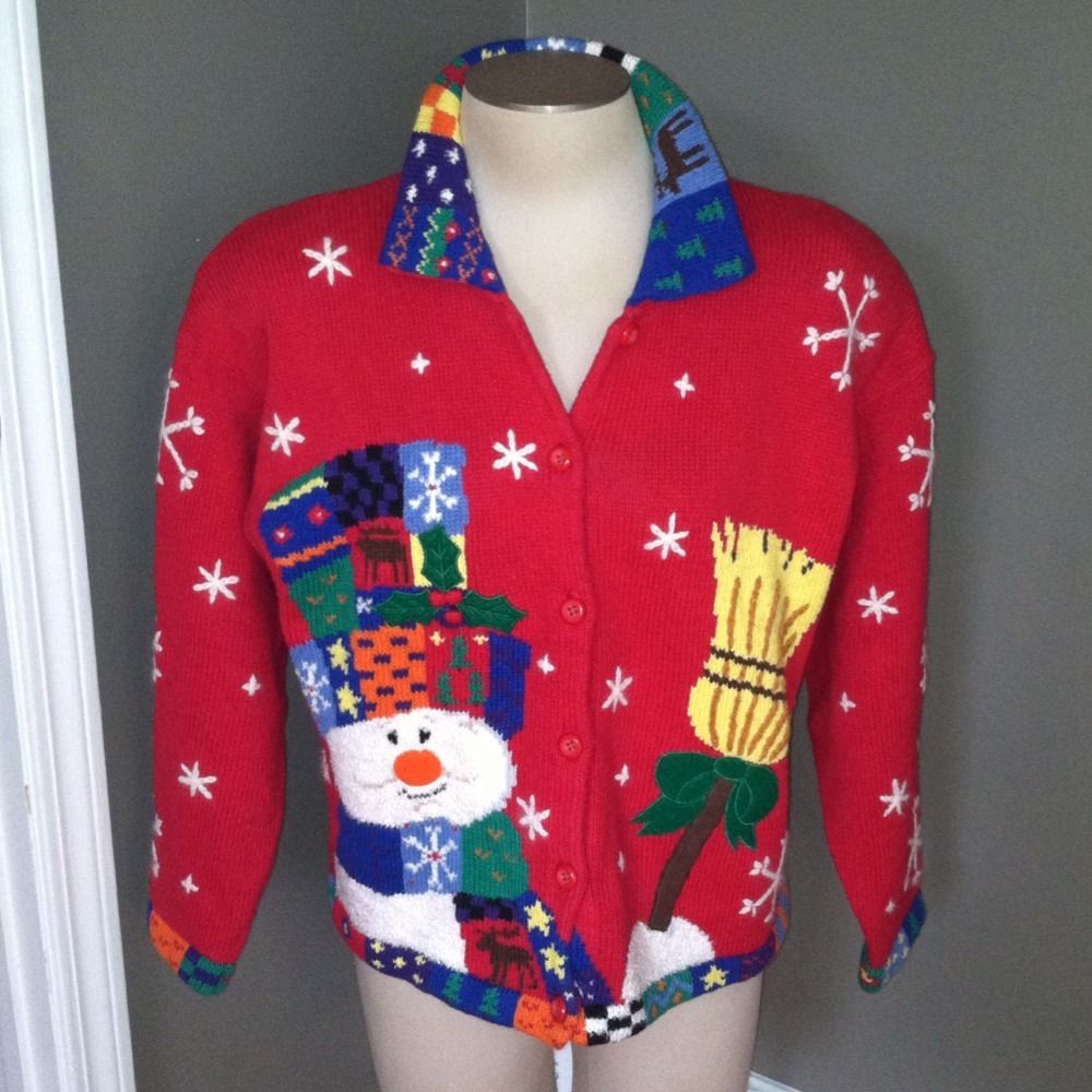  Christmas Sweater Design Options by Philip Jane Gordon Sz L VGC