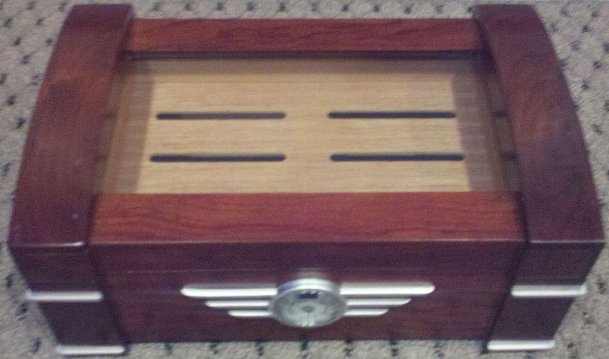 Unique Used Glass Top Humidor