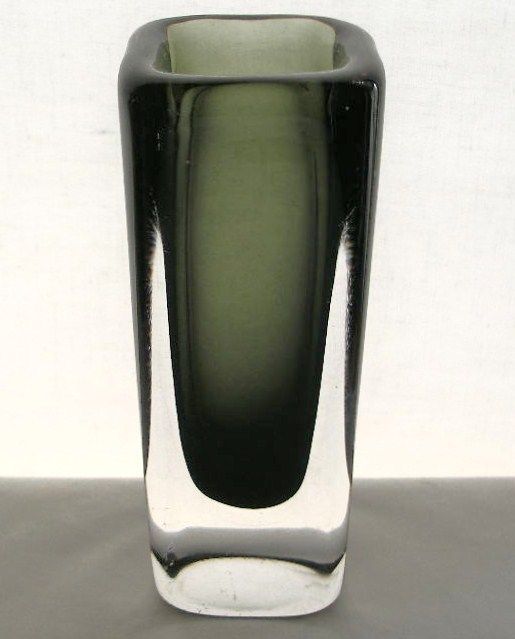  1950s Orrefors Signed Numbered Glass Vase Essence of Modern Art
