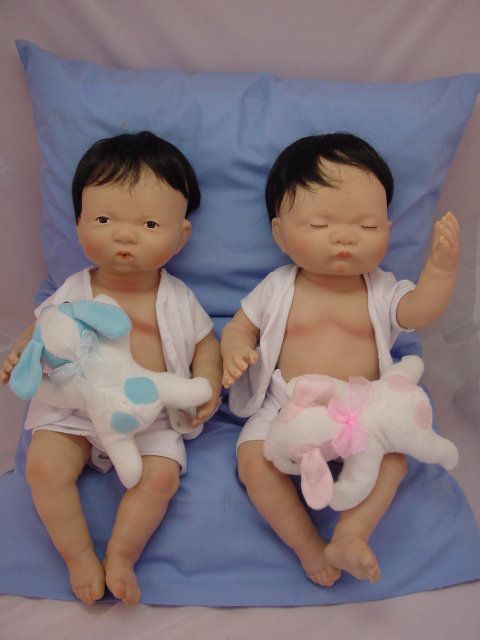 17 Baby Jordan and Grace Doll Set by Artist Linda Murray of Paradise