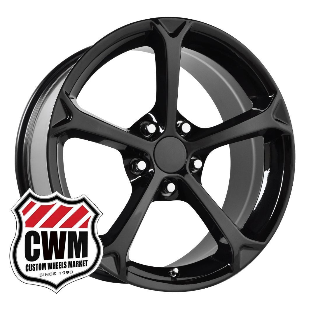 18x9 5 Corvette C6 Grand Sport Black Wheels Rims fit C4 1984 87 Camaro