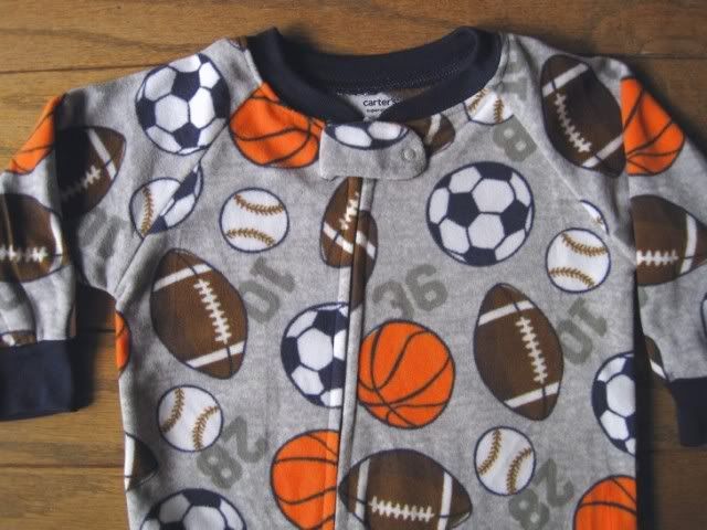  Sleeper Gray Size 12 months Baby Footed Pajamas Carters Infant Sports
