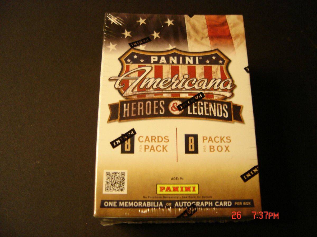 1box 2012 Panini Americana Heroes Legends Cards SEALED See Description