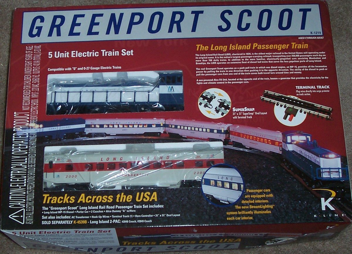 New K Line K 1219 Greenport Scoot The Long Island Passenger Train Set