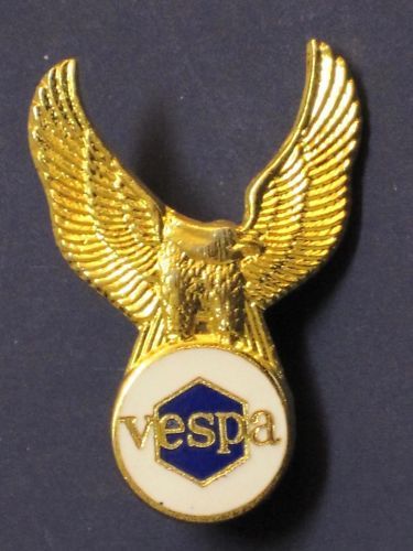 Vespa Eagle Scooter Lapel Pin Hat Badge Ska Mod Gold