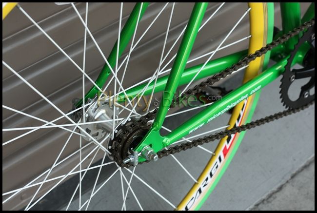 Green Yellow 53cm 700c Micargi RD267 Fixie Single Speed Road Bike