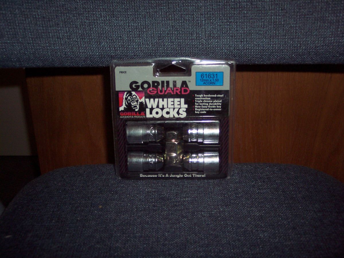 Gorilla Locking Lug wheel Nuts 12mm x 1 50 RH Chrome Plated Steel