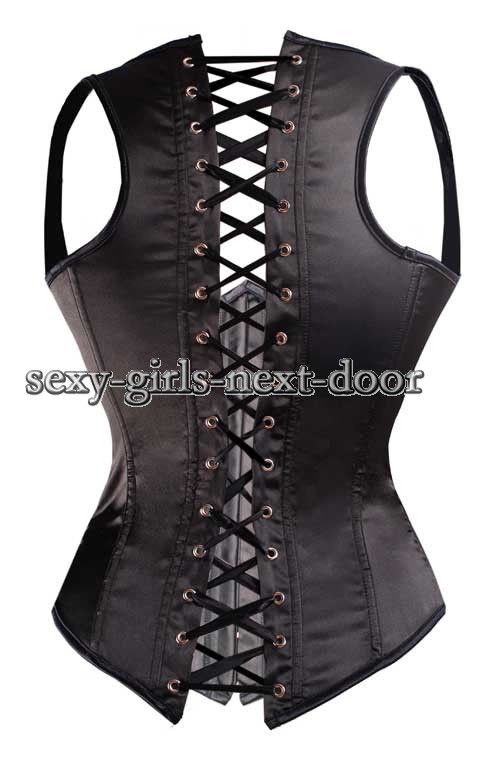 Gothic Underbust Corset Size s 8XL Bustier Full Steel Boned Vest Style