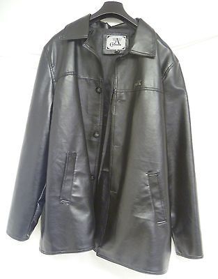 GENUINE GIORGIO ARMANI COLLEZIONI MENS BLACK LEATHER JACKET XXL 2XL